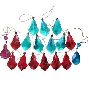Beautiful Christmas Ornaments Jewel Tone Red, Green and More
